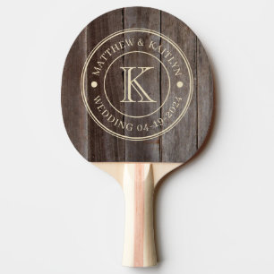 Vintage Planken Trouw Monogram Tafeltennisbatje