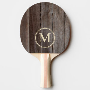 Vintage Planks Monogramm Tafeltennisbatje