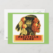 Vintage Pocatello Idaho Briefkaart (Voorkant / Achterkant)