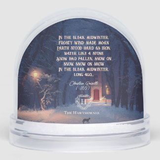 Vintage Poem Dark Academia Photo Snowglobe