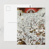 Vintage Pôle Nord Ancien Monde Carte Antique (Devant / Derrière)