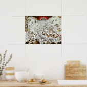 Vintage Pôle Nord Antique Carte Poster Mondial (Cuisine)