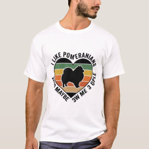 Vintage Pomeranian Hart Citaat Hond Liefhebber Shi T-shirt