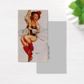Vintage pompier Pin Up Girl Carte de visite (Bureau)