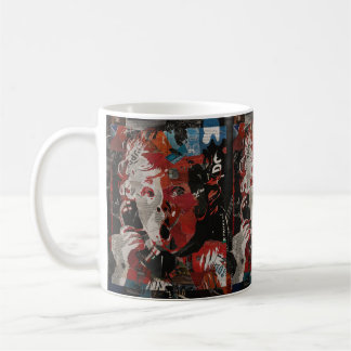 Vintage Pop Art Portret baby roept Koffiemok