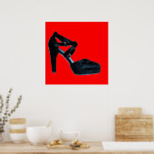 Vintage Pop High Hiel Poster (Keuken)