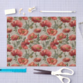 Vintage Poppies Decoupage Tissuepapier (Craft)