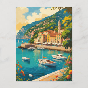Vintage Portofino Genova Italy Feestdagenkaart