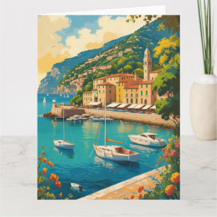 Vintage Portofino Genova Italy Kaart