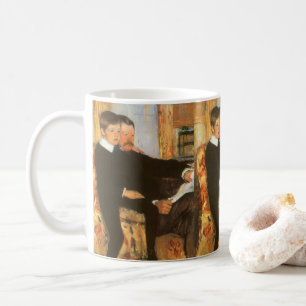 Vintage portret van vader en zoon door Mary Cassat Koffiemok