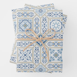 Vintage Portugal Azulejo traditioneel Inpakpapier Vel