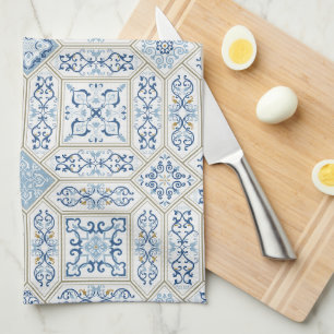 Vintage Portugal Azulejo traditioneel Theedoek