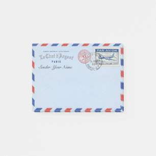 Vintage Post-it® Le Chat d’Argent par avion