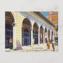 Vintage, Post Kantoor, Sint-Petersburg, Florida Briefkaart