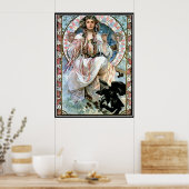 Vintage Poster alphonse mucha (Keuken)