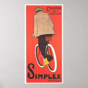 Vintage Poster Art - Simplex fietsen