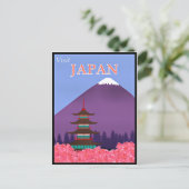 Vintage-poster, bezoek Japan Briefkaart (Staand voorkant)