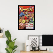 Vintage Poster Comic Book Hoesjes Cowgirl (Thuiskantoor)
