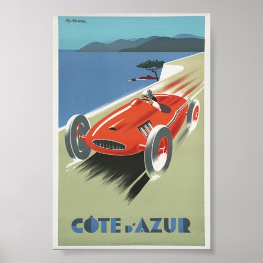 Vintage Poster Cote d'Azur French Riviera (Devant)