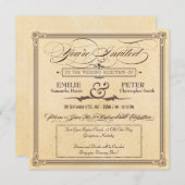 Vintage Poster Cream & Brown Reception only (Voorkant / Achterkant)