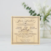 Vintage Poster Cream & Brown Reception only (Staand voorkant)