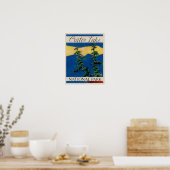 Vintage - Poster de voyage de Crater Lake Oregon (Cuisine)