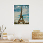 Vintage Poster Eiffeltoren (Keuken)