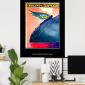Vintage poster England and Scotland Rail (Thuiskantoor)