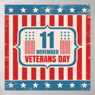 Vintage poster for Veterans day