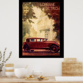 Vintage Poster Franse auto 1920 (Keuken)