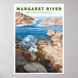 Vintage Poster - Margaret River, Western Australi