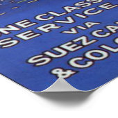 Vintage Poster met oude verzendlijn afdrukken (Hoek)