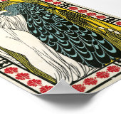 Vintage poster:Peacock:Vrouw Poster (Hoek)