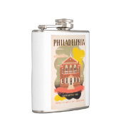 Vintage poster philadelphia heupfles (Rechts)