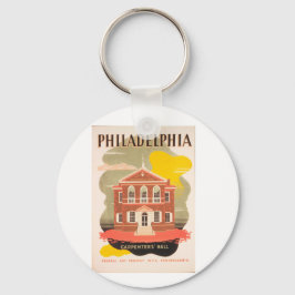 Vintage poster philadelphia sleutelhanger