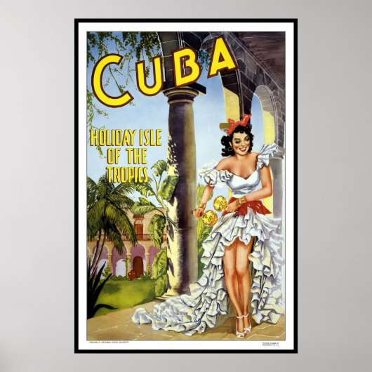 Vintage Poster Print Cuba Holiday (Voorkant)
