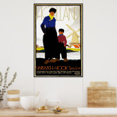 Vintage Poster Print Holland Windmill (Keuken)