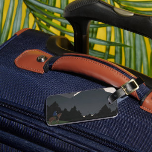 Vintage Poster Promoting reizen naar Montana. Bagagelabel