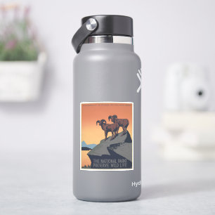 Vintage Poster Promoting reizen naar nationale par Sticker