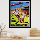 Vintage poster Soccer retro (Keuken)