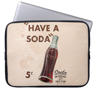 Vintage Poster Soda Laptop Sleeve