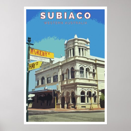 Vintage Poster - Subiaco, Perth, Western Australië (Voorkant)