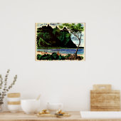 Vintage Poster, Tropisch Island Beach Poster (Keuken)