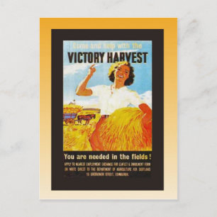 Vintage poster, Tweede Wereldoorlog, Victory Harve Briefkaart