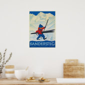 Vintage Poster uit de Zwitserse Alpen (Keuken)