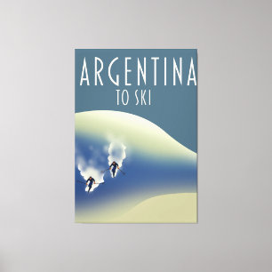 Vintage poster van Argentijnse stijl Canvas Afdruk