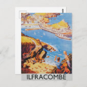 Vintage poster van Ilfracombe Briefkaart (Voorkant / Achterkant)