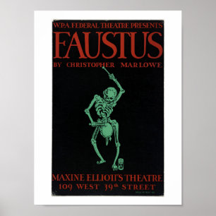 Vintage poster van Marlowe's Doctor Faustus