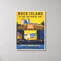 Vintage Poster voor 1933-34 Chicago World's Fair