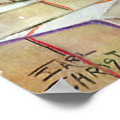 Vintage-Poster voor kerstmis Poster (Hoek)